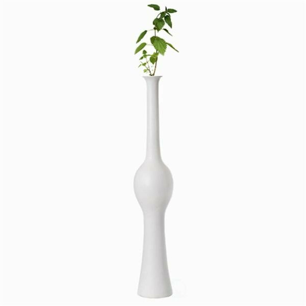 Colocar 42.5 x 8.5 x 8.5 in. Ceramic Unique Style Floor Vase for Entryway Dining & Living Room, White CO2481213
